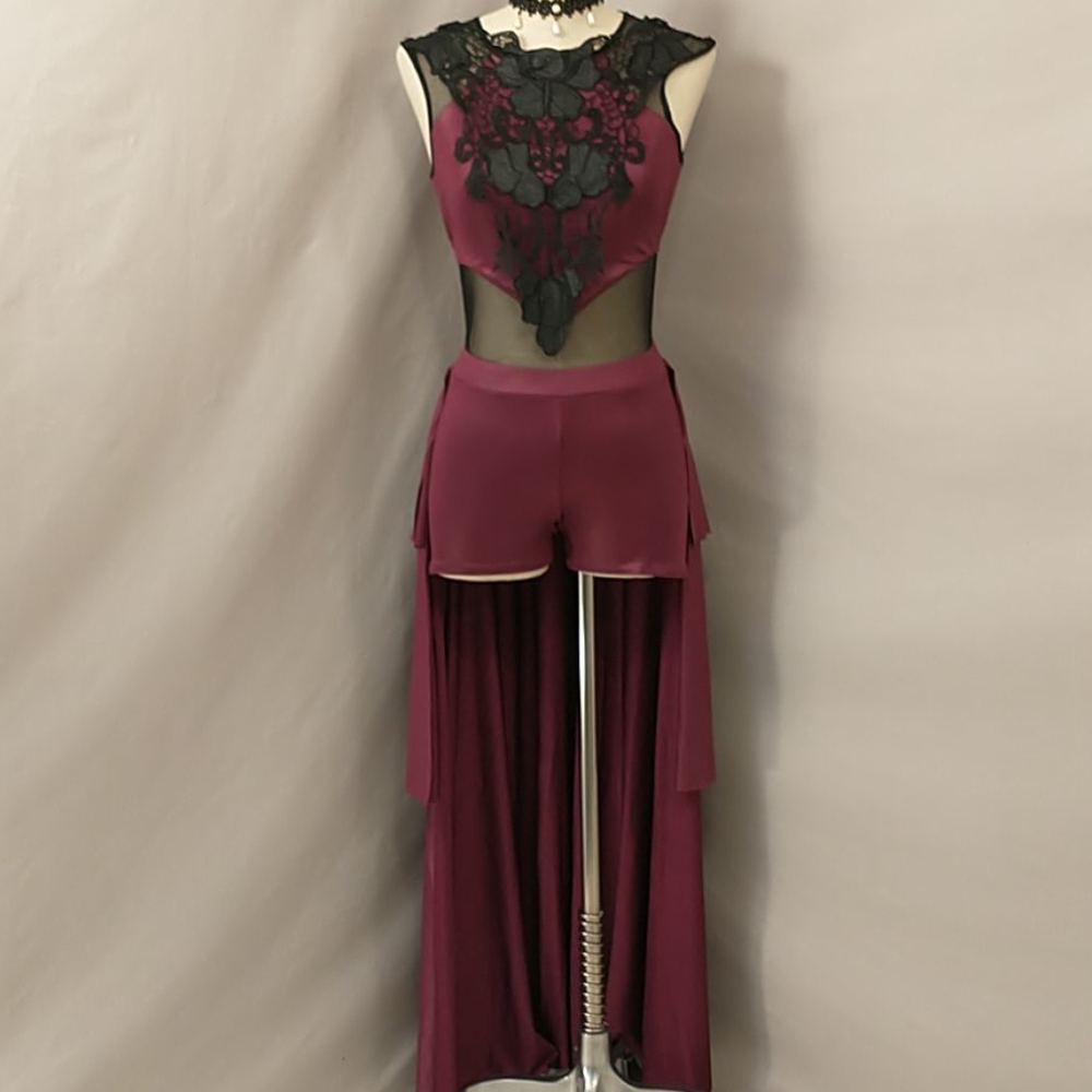 Sexy Hot Pants Dance Costume Showgirl Vamp Cosplay Stretch Jumpsuit Romper USA